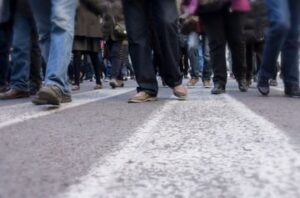 Victims in front of the Stellantis factory