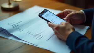 Personas gestionando documentación sobre la demanda colectiva Puretech encima de una mesa