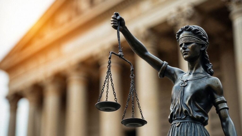 Statue de la justice symbolisant la procédure judiciaire contre Stellantis Puretech