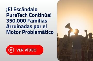 Familias manifestándose por el escándalo del motor puretech